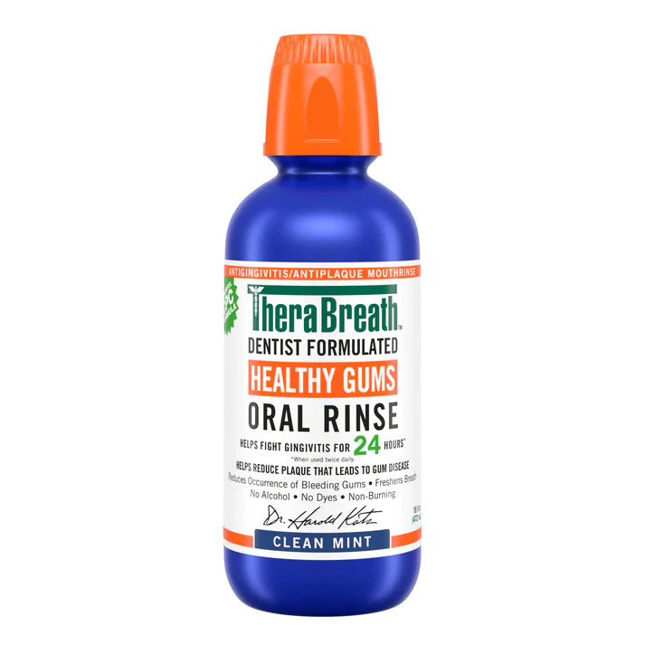 TheraBreath Mouthwash - Clean Mint - 16 fl oz
